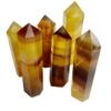 NSIXSURIM 110mm-120mm Yellow Fluorite Tower Wand Crystal Points Stones 1pc Feng Shui Decoration Crystals and Stones view 2
