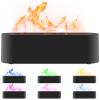 Abizarch Flame Essential Oil Diffuser with 7 Colour Lights Silent Flame Effect Air Humidifier USB Powered Flame Diffuser Humidifier with Timer Waterless Auto Shut-Off Aromatherapy Diffuser for Home Of view 2