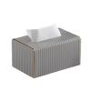 European Style Tissue Box for Home Decor and Hotel, Leather Tissue Holder and Tissue Holder(Light grey-small) view 1