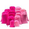 10pcs 5.9*7.9 in Velvet Drawstring Bags Gift Bags Pink&Rose Red,Jewelry Candy Present Soft Velvet Pouches Party Favors Wrapping Sacks Reusable Storage Bags for Birthday,Wedding,Christmas,DIY Craft view 1