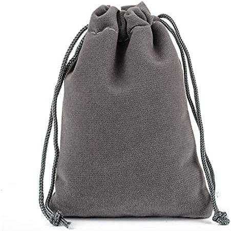10pcs 7.9*11.8 in Velvet Drawstring Bags Gift Bags Dark Grey,Jewelry Candy Present Soft Velvet Pouches Party Favors Wrapping Sacks Reusable Storage Bags for Birthday,Wedding,Christmas,DIY Craft
