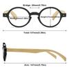 ABETOS Round Wood Look Reading Glasses for Men Women Spring Hinges Retro Fashion Wood Readers with Bamboo Temples, Orange+3.0 view 2