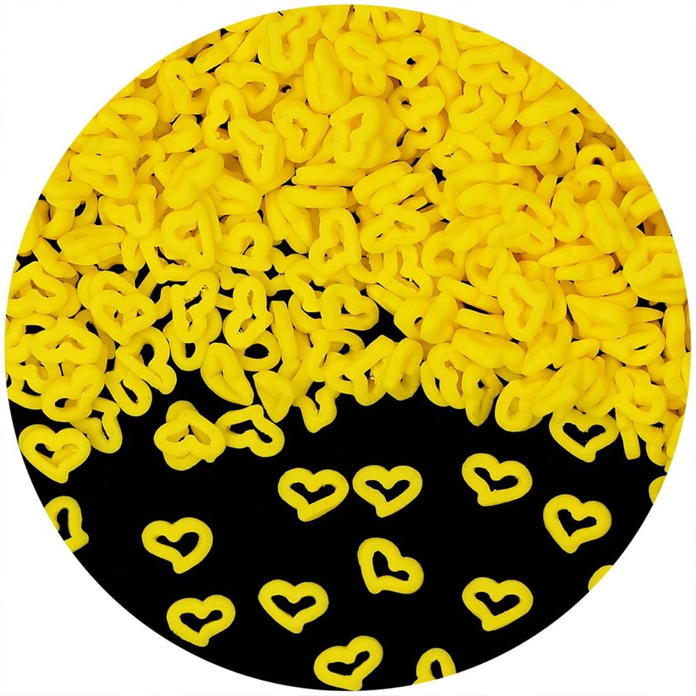 Qsprinkles Quality Sprinkles Angel Heart - Soy Free Nut Free Kosher Confetti Sprinkles Decoration (yellow)
