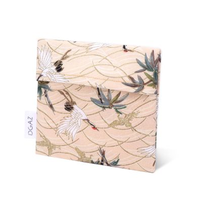 DGAZ Sanitary Napkin Storage Bag, Period Bag for Teen Aged Girls, Portable Period Bag for Panty Liners/Menstrual Cup/Small TamponsMini Makeup Bag for Purse(Fairy Crane)