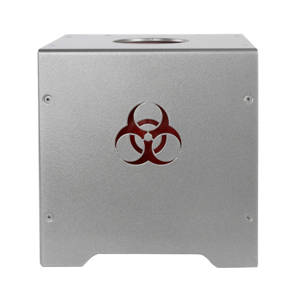 1.0 Quart Conseal Sharps Container Tabletop Cover - Powder Coated Steel Grey