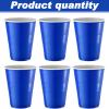 144 Pcs Disposable Plastic Cups - 16 oz Party Tumblers, Tasting & Shot Cups (Dark Blue) view 2