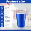 144 Pcs Disposable Plastic Cups - 16 oz Party Tumblers, Tasting & Shot Cups (Dark Blue) view 3