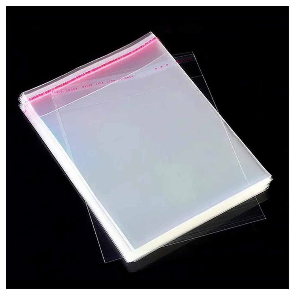 ECYC Ltd 100 Pcs 14 x 19cm Self Sealing Cellophane Bags, Resealable Clear Cookie Bags Plastic Treat Bags Cellophane Packaging Bags for Cookie, Candy, Treats, Party Favors, Jewelry Bags, Bakery