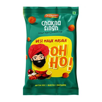 Dr. Gluten Chakna Singh Desi Magic Masala Puffs Gluten Free Multigrain Snack | Roasted Not Fried | Indian Masala Flavor | No Palm Oil, No Maltodextrin | Healthy Crunchy Snack