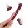 NOLITOY 2pcs Double-Sided Cleaning Brush for and Easy Use Oral Care Tool for Full and Partial Dentures Includes Red Brush view 2
