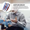 NOLITOY 2pcs Double-Sided Cleaning Brush for and Easy Use Oral Care Tool for Full and Partial Dentures Includes Red Brush view 4