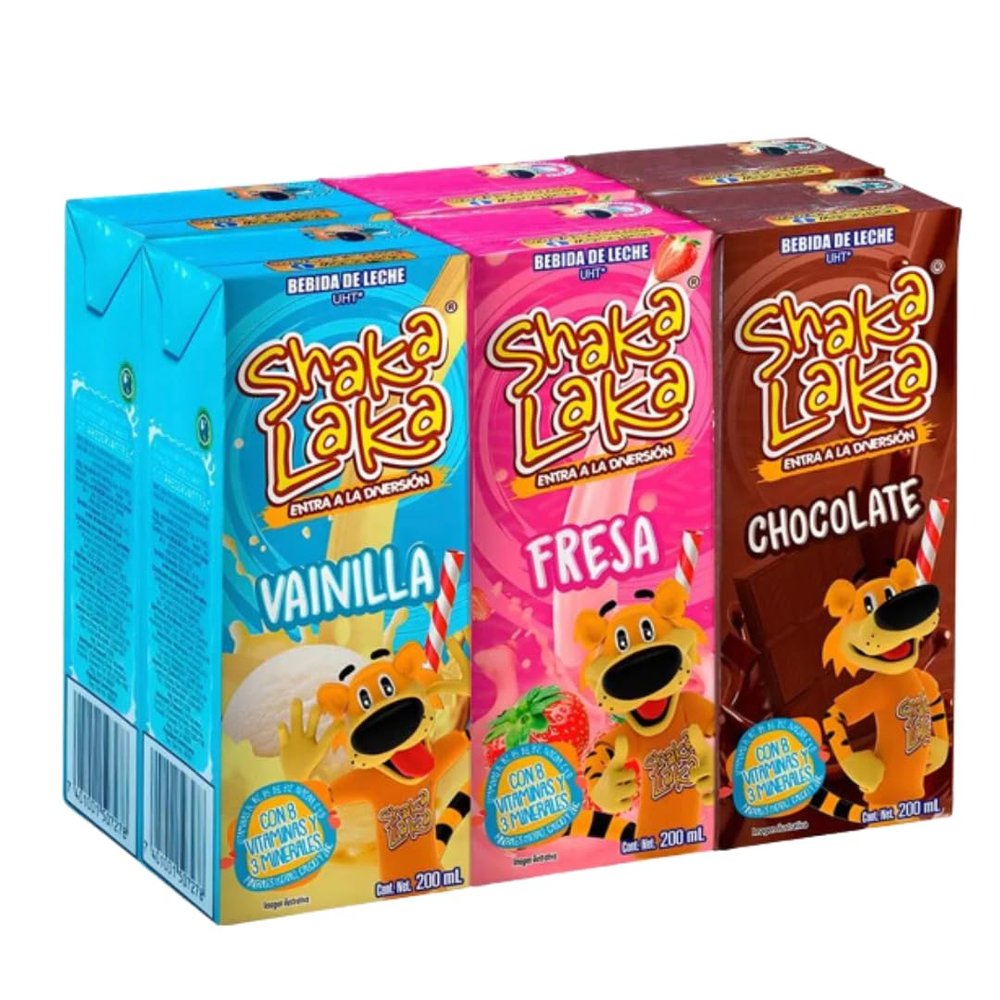 SHAKA LAKA bebida sabor surtido 6.75 fl oz (Pack 6) - Artificially Flavored Milk Drink
