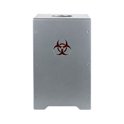 2.0 Quart Conseal Sharps Container Tabletop Cover - Powder Coated Steel Grey