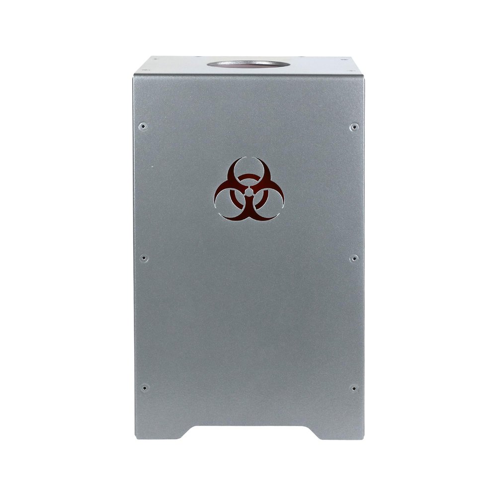2.0 Quart Conseal Sharps Container Tabletop Cover - Powder Coated Steel Grey