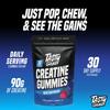 TASTY GAINS Creatine Gummies - 90g of Creatine Monohydrate - Workout Supplements - Build Muscle & Boost Strength for Men & Women - Made in USA - Non GMO - Vegan Friendly (Large, Blue Raspberry) view 2