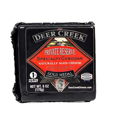 NineLife Basics Deer Creek Specialty Cheddar Naturally Aged Cheddar Sharp and Savory Gold Medal 6 oz (Pack of 4)