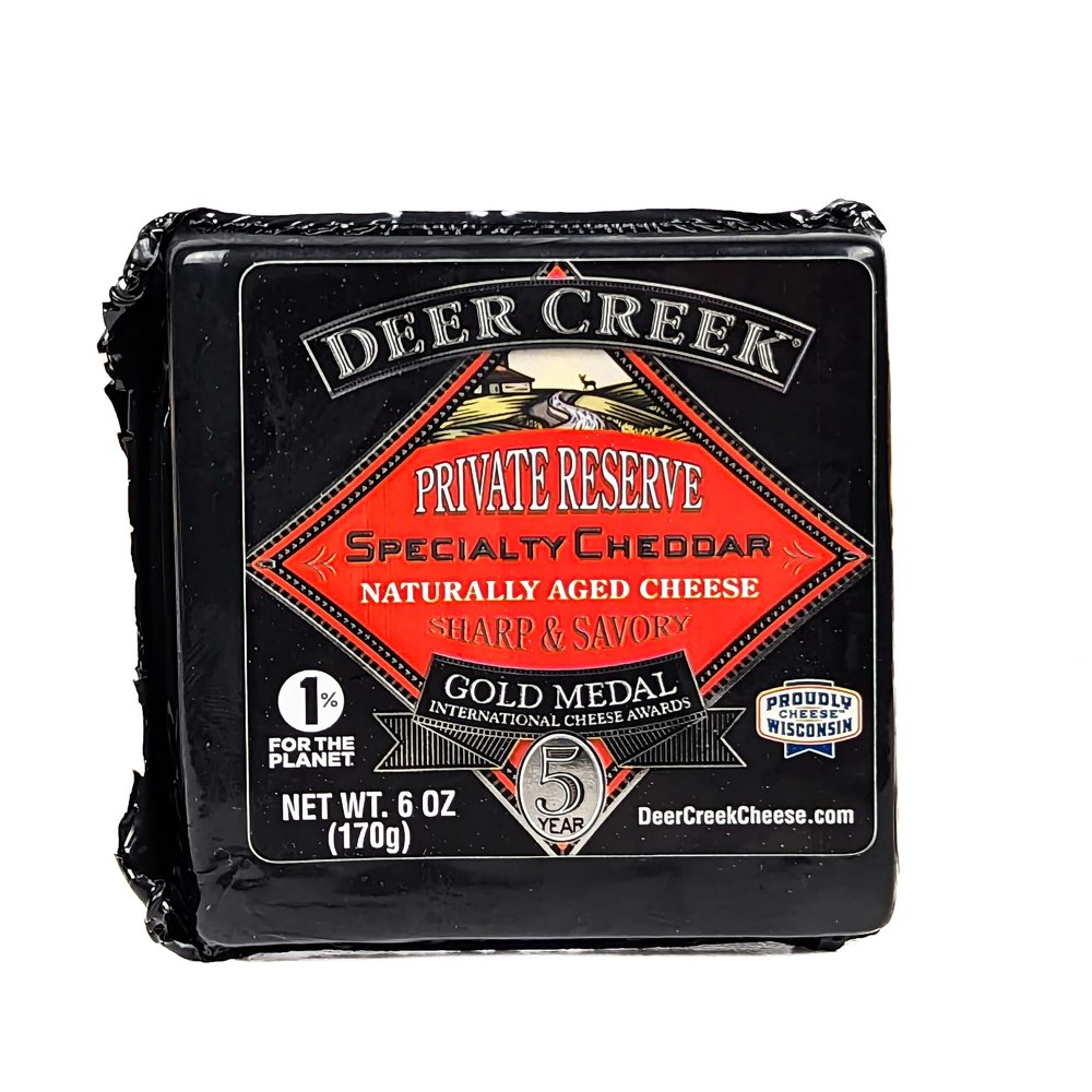 NineLife Basics Deer Creek Specialty Cheddar Naturally Aged Cheddar Sharp and Savory Gold Medal 6 oz (Pack of 4)
