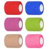 AmeriCan Goods 6/Pack Assorted Color Cohesive Bandage Wrap Self-Adherent 5 Yards Roll Elastic Breathable Non Woven Stretch First Aid Tape (2" x 5 yds) view 1