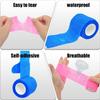 AmeriCan Goods 6/Pack Assorted Color Cohesive Bandage Wrap Self-Adherent 5 Yards Roll Elastic Breathable Non Woven Stretch First Aid Tape (2" x 5 yds) view 3
