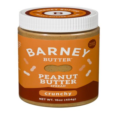 Barney Butter Peanut Butter, Crunchy, 16 Ounce Jar, Natural, No Stir, Non-GMO, Gluten Free, Keto, Vegan
