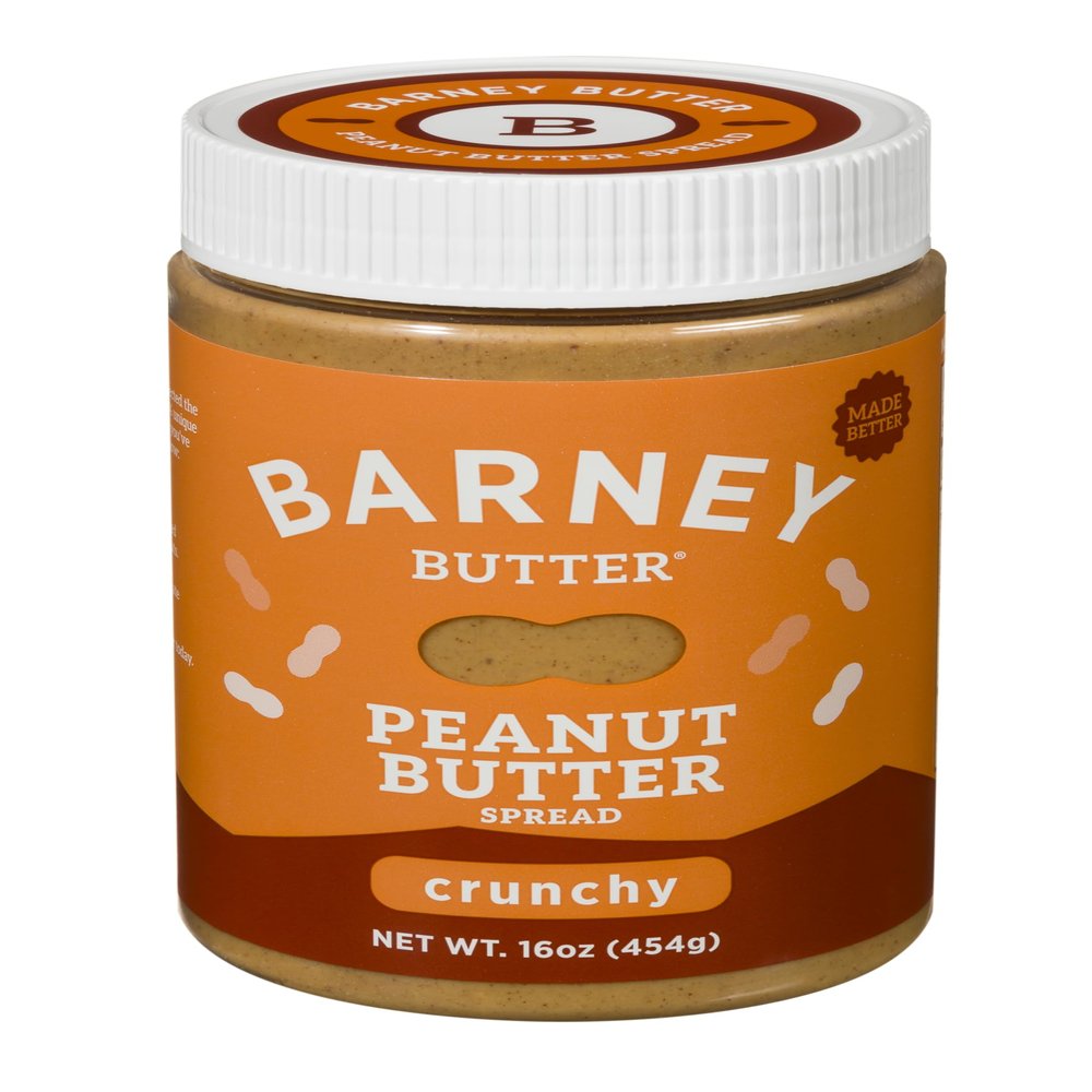 Barney Butter Peanut Butter, Crunchy, 16 Ounce Jar, Natural, No Stir, Non-GMO, Gluten Free, Keto, Vegan