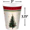 Amscan Elegant Evergreen Multicolor Paper Cups (9 oz) Pack of 20 - Stylish & Durable Disposable Drinkware for Holiday Parties & Events view 2