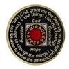 15 Year NA Style Clean Time Chip Metallic Red Tri-Plate Sobriety Chip view 2