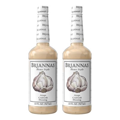 BRIANNAS - Home Style Asiago Caesar Dressing Fine Salad Dressing made with Premium Ingredients - Gluten Free and Low Sugar Dressing - 32 oz. Bottles - 2 Pack