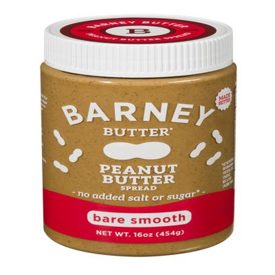 Barney Butter Peanut Butter, Bare Smooth, 16 Ounce Jar, Natural, No Stir, Non-GMO, Gluten Free, Keto, Vegan