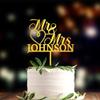 LULLBABYMALL Custom Mr and Mrs Cake Topper - Personalized Cake Topper, Wedding Cake Toppers, Cake Topper, Cake Topper Wedding, Wedding Decor, Cake Toppers for Wedding, Wedding Toppers for Cake view 1