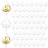 AUEAR, 80 Pack Diamond Flower Bouquet Holder Clear Acrylic Chocolate Box Holders Candy Packaging Balls for Birthday Wedding Party Decor view 1