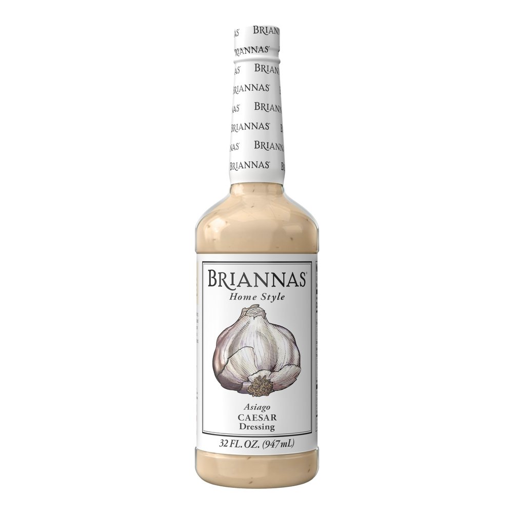 BRIANNAS - Home Style Asiago Caesar Dressing Fine Salad Dressing made with Premium Ingredients - Gluten Free and Low Sugar Dressing - 32 oz. Bottle