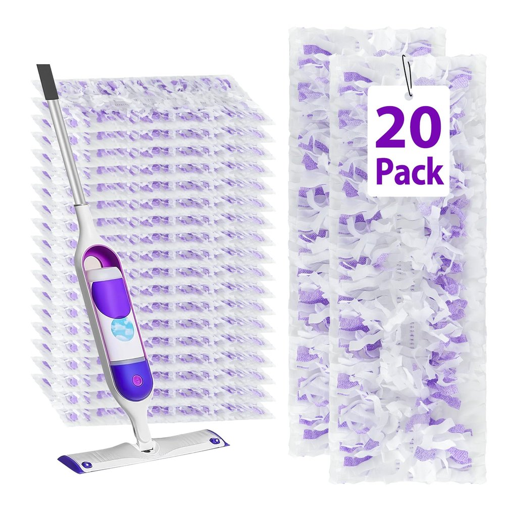 20 Count Disposable Heavy-Duty Power Mop Pads Refills for Swiffer Power Mop ,Replacement Floor Cleaning Refills, Non-Washable & Unscented, Compatible with Swiffer PowerMop (only Pads,no Machine)