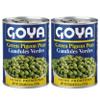 Goya Green Pigeon Peas, Canned, Goya Gandules Beans Canned, Pantry Staple, Pack of 2 (15 oz Cans) view 1