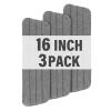 16.5 inch Mop Pads Refills, 3 Pack Microfiber Reusable Replacement Mop Pads Flat Replacements Heads for Wet Or Dry Floor Cleaning and Scrubbing, Grey Cloth view 1
