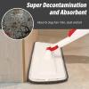 16.5 inch Mop Pads Refills, 3 Pack Microfiber Reusable Replacement Mop Pads Flat Replacements Heads for Wet Or Dry Floor Cleaning and Scrubbing, Grey Cloth view 3