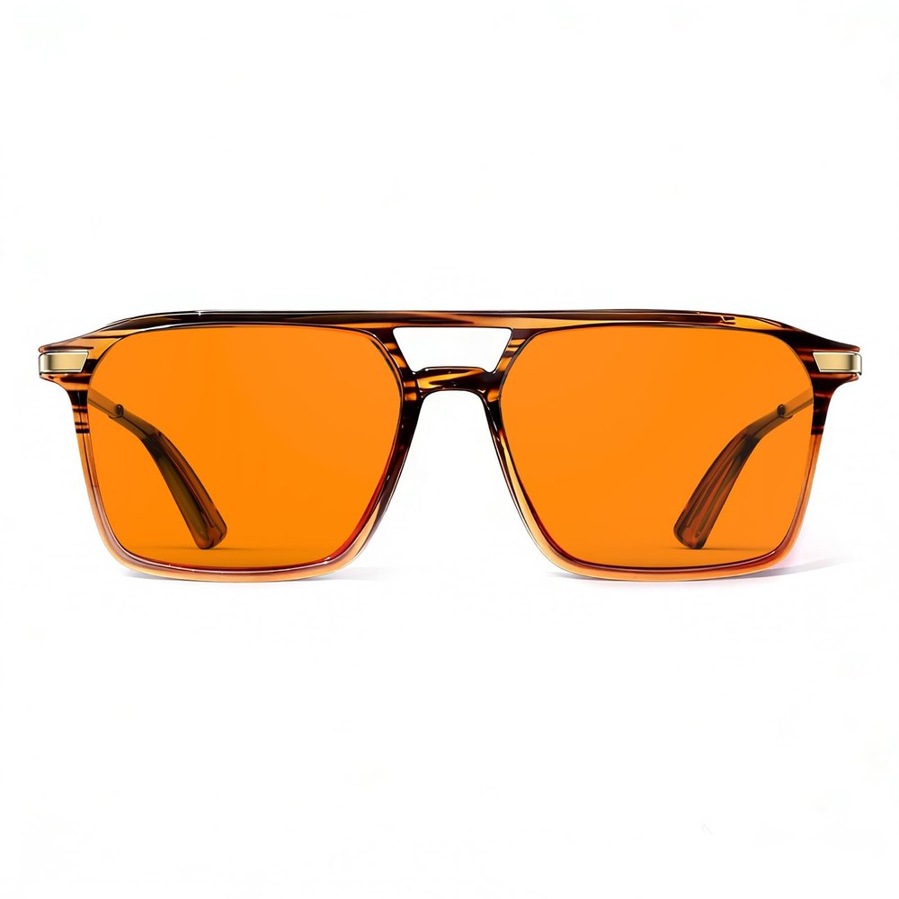 Goiteia 100% Orange Blue Light Blocking Glasses-Amber Tint Gaming Glasses for Better Sleep/Eyes Strain/Light Sensitive-Ultra Light & Spring Hinges for Better Comfort