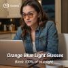 Goiteia 100% Orange Blue Light Blocking Glasses-Amber Tint Gaming Glasses for Better Sleep/Eyes Strain/Light Sensitive-Ultra Light & Spring Hinges for Better Comfort view 2
