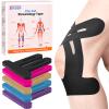 IEADEN Precut Kinesiology Tape for Knees, 10 Pcs - Knee Support & Stability, Knee Pain Relief Athletic Tape - Waterproof & Elastic, Breathable Hypoallergenic Latex-Free Tape, Black view 1
