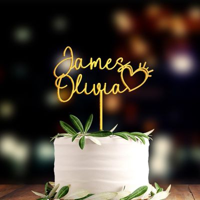 LULLBABYMALL Custom Names Couple Wedding Cake Topper - Couple Wedding Cake Topper, Wedding Cake Toppers Personalized, Cake Toppers with Names, Wedding Cake Toppers, Cake Topper for Wedding