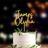 LULLBABYMALL Custom Names Couple Wedding Cake Topper - Wedding Cake Toppers Personalized, Couple Wedding Cake Topper, Cake Topper Decorations, Cake Toppers with Names, Cake Topper for Wedding view 1