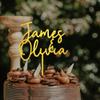 LULLBABYMALL Custom Names Couple Wedding Cake Topper - Wedding Cake Toppers Personalized, Couple Wedding Cake Topper, Cake Topper Decorations, Cake Toppers with Names, Cake Topper for Wedding view 3