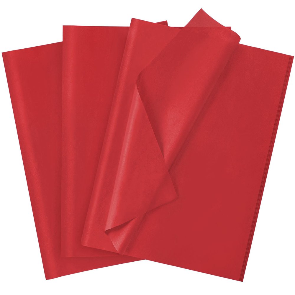 120 Sheets Tissue Paper Bulk, Christmas Red Tissue Paper for Gift Bags Gift Wrapping, Wedding Birthday Party DIY Project,14 x 20 Inch