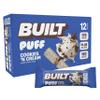 Built Bar, Puff Protein Bars, Cookies 'N Cream Puff, 17g Protein Snacks, On-The-Go Bars, Only 150 Calories, 7g Sugar, Collagen, Not Gluten Free, 12 Count view 1