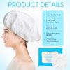 Tingjoo 8 Pcs No Rinse Shampoo Cap Bulk Waterless Rinse Free Disposable Dry Hair Wash Caps for Elderly, Bedridden Patients, Post Surgery, Hospital Stays view 2