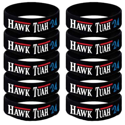 Limecute 10 Pack Hawk Tush Bracelets 2024 Spit on that Thing Rubber Bracelets Silicone Wristbands for Men&Women