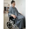 CYHTFGSK Wheelchair Shawl for Men, Wheelchair Blankets for Adults, Wheelchair Coat, Multi-Purpose Shawl, Fall & Winter, Wheelchair Blanket, Warm Elderly Wheelchair Care Shawl, X-Large, Grey view 1