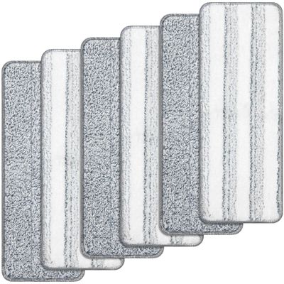 6pcs Mop Replacement Pads Compatible with Joymoop Mop, Universal 13"x4.9 Microfiber Mop Pads, Mop Head Replacement, Flat Mop Pads Washable Microfiber, Reusable Floor Mop Pads, Cleaning Tools