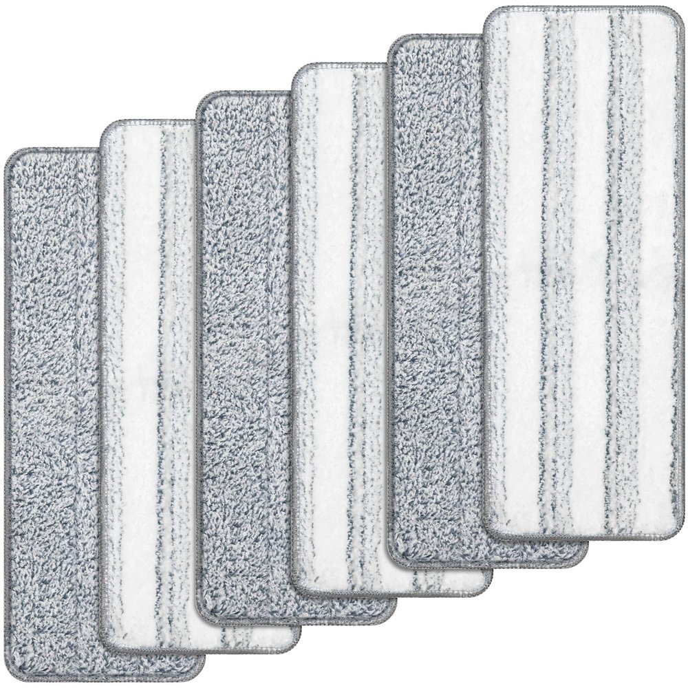 6pcs Mop Replacement Pads Compatible with Joymoop Mop, Universal 13"x4.9 Microfiber Mop Pads, Mop Head Replacement, Flat Mop Pads Washable Microfiber, Reusable Floor Mop Pads, Cleaning Tools