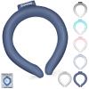 Neck Cooling Tube 70% Gel Increase Ice Ring Neck Cooler Wearable Body Cooling Products for Summer Outdoor Indoor Activities Relief for Hot Flashes(Navy,L) view 1